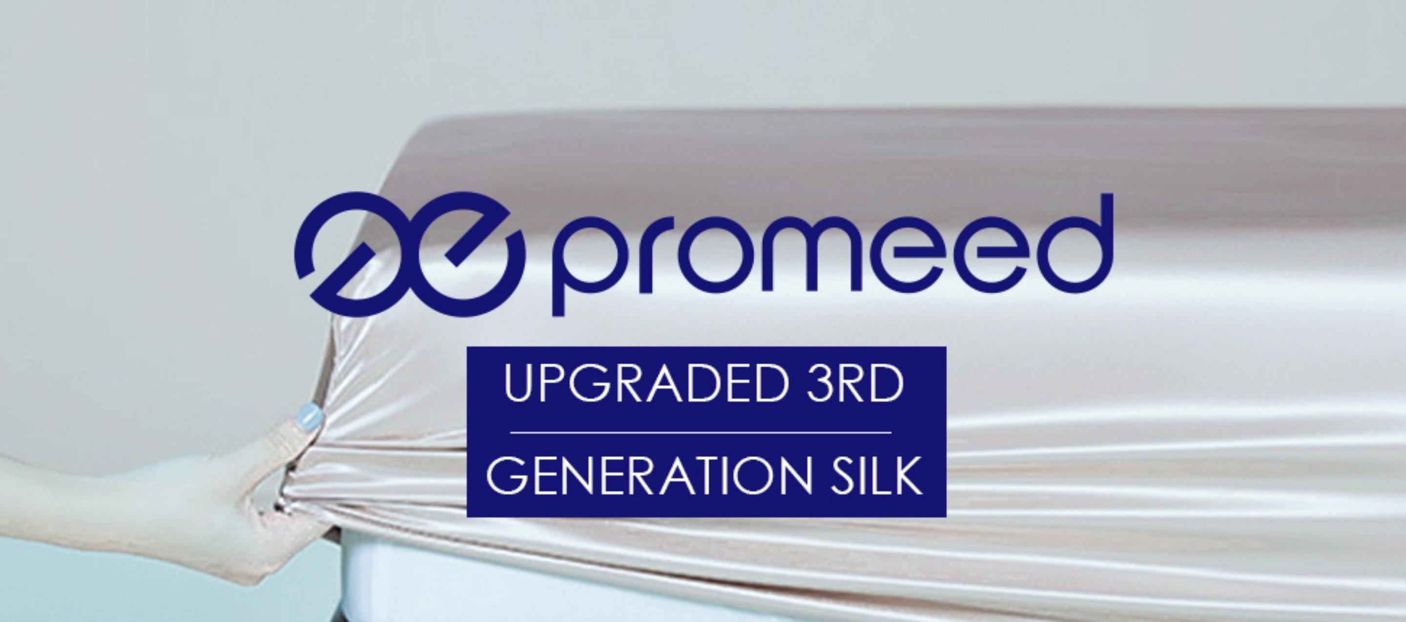 promeed silk fitted sheet set 3pcs