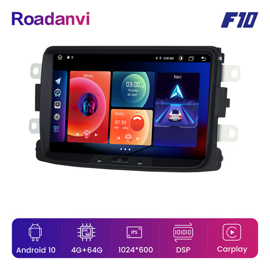 Roadanvi F10 PRO 8 Android 10.0 Car Radio with Screen for Renault Dus
