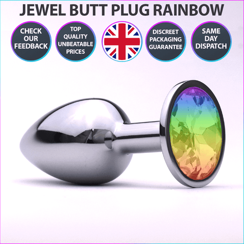 Jewelled Rainbow Butt Plug