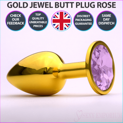 Chrome Gold Jewled Butt Butt Rose