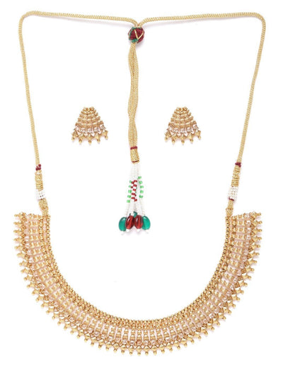Women's Gold Plated Traditional Jewellery Set - SARAS THE LABEL