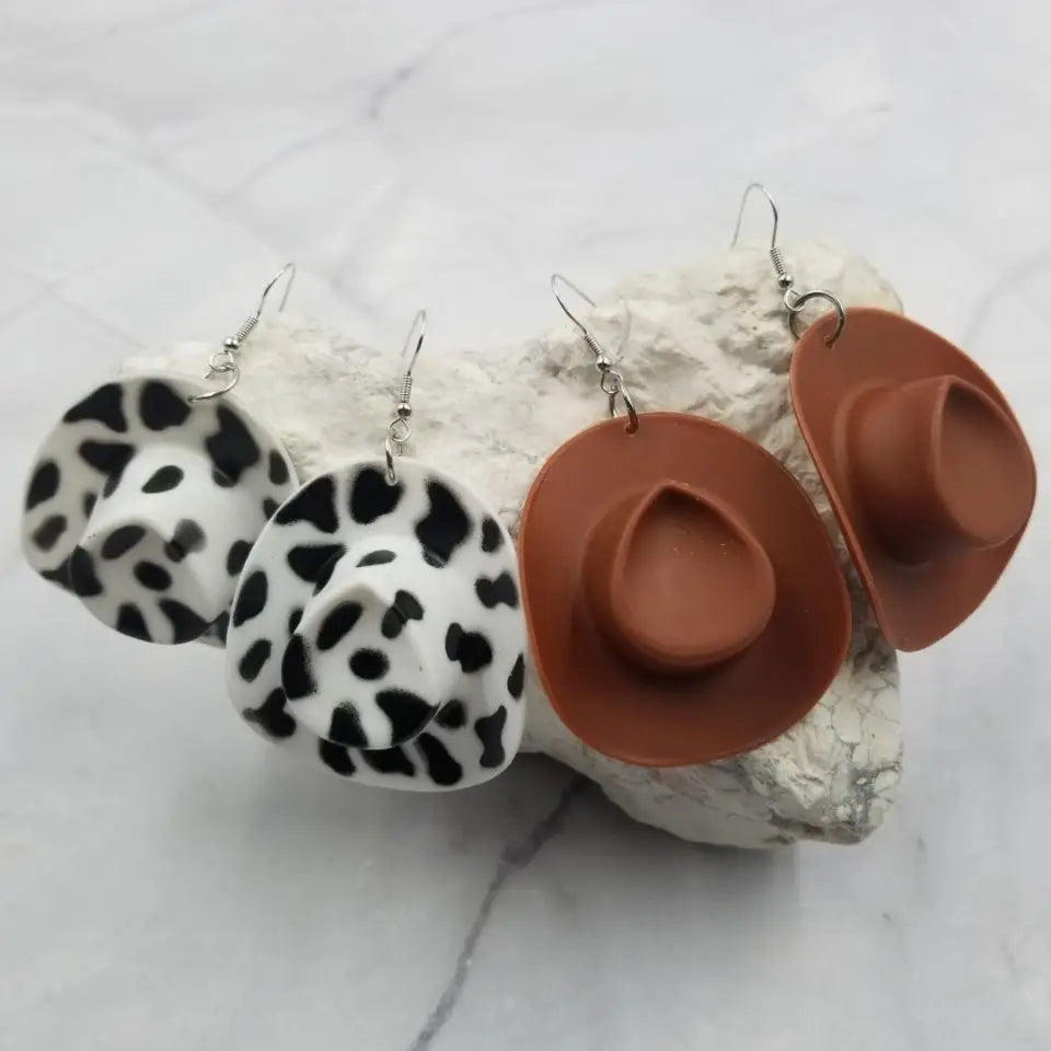 Cowgirl Hat Earrings