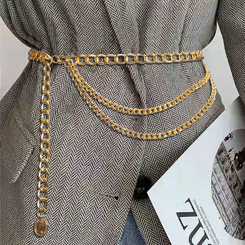 Fashion Solid Hollowed Out Waist Chain