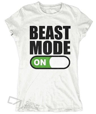 Beast Mode On Mens Womens Workout Training T Shirt S Xxl
