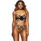 African Tribal Print Swimsuit Women High Waist Thong Bottoms Swimwear Female 2 Pieces Bathing Suits Padded Bikini Dark 2