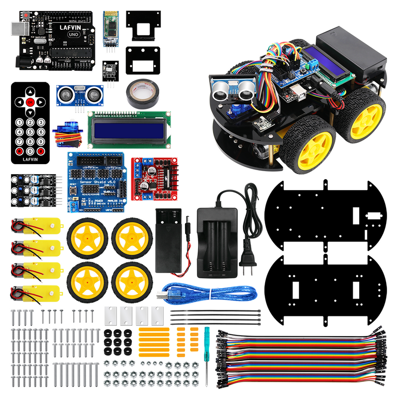 LAFVIN Multi-functional Robot Car Kit for Arduino UNO with
