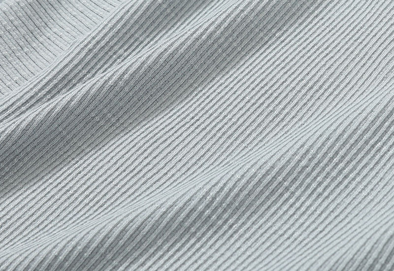 リブ編み7分袖ロングカーディガン×ＵネックＴシャツ　2点セットの詳細画像