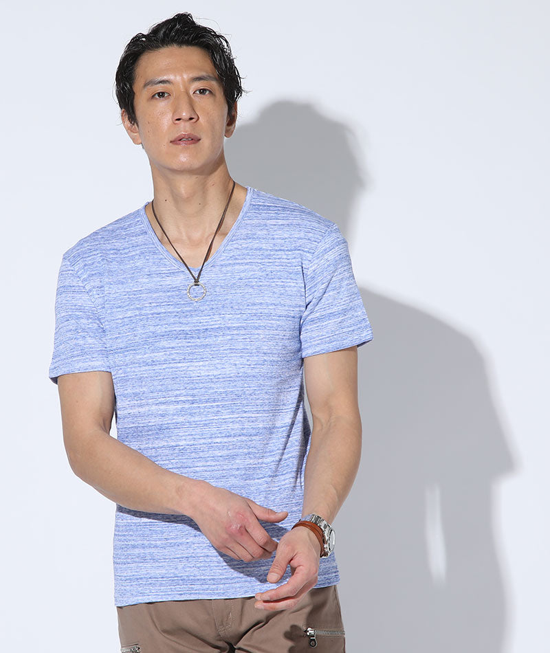 30代　3点セット「サマージャケット」「杢青系Tシャツ」「ベージュチノパン」