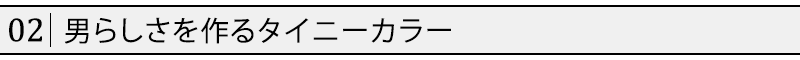 男らしさを作るタイニーカラー