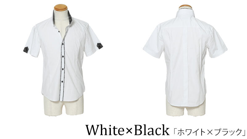 クールマックス２枚襟ストレッチスリム半袖シャツの色の種類