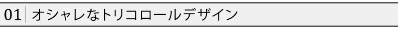 オシャレなトリコロールデザイン