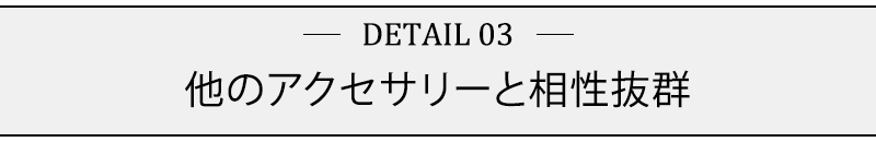 他のアクセサリーと相性抜群