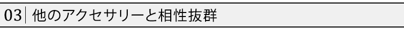 他のアクセサリーと相性抜群