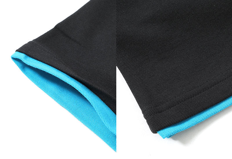 フェイクレイヤードデザイン半袖カラーポロシャツの詳細画像