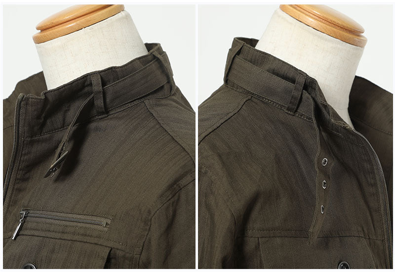 シャドーストライプミリタリーシャツジャケットの詳細画像