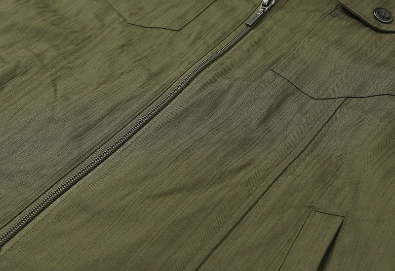 シャドーストライプミリタリーシャツジャケットの詳細画像