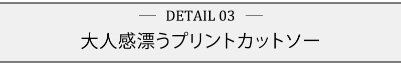 大人感漂うプリントカットソー