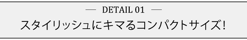 スタイリッシュにキマるコンパクトサイズ！