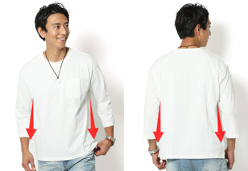 「セール品」リラックスシルエット７分袖Tシャツの詳細画像