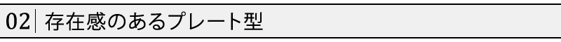 存在感のあるプレート型