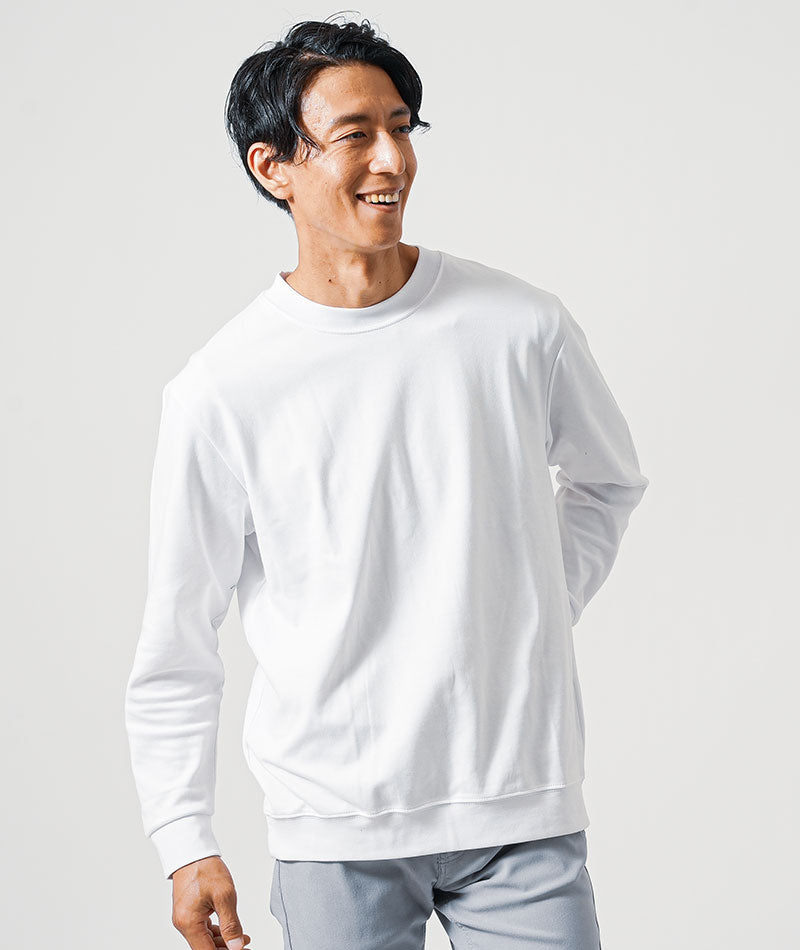 30代メンズ3点コーデセット　ネイビー長袖ノーカラージャケット×白長袖Tシャツ×グレースリムチノパンツ