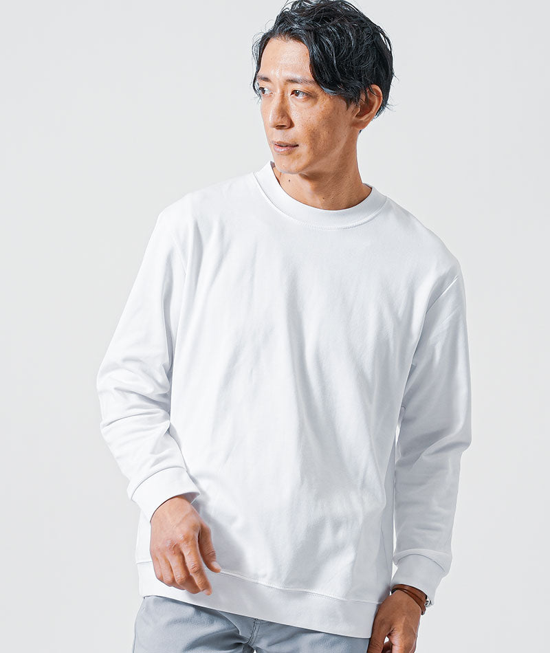 30代メンズ3点コーデセット　ネイビーノーカラージャケット×白長袖Tシャツ×グレースリムチノパンツ