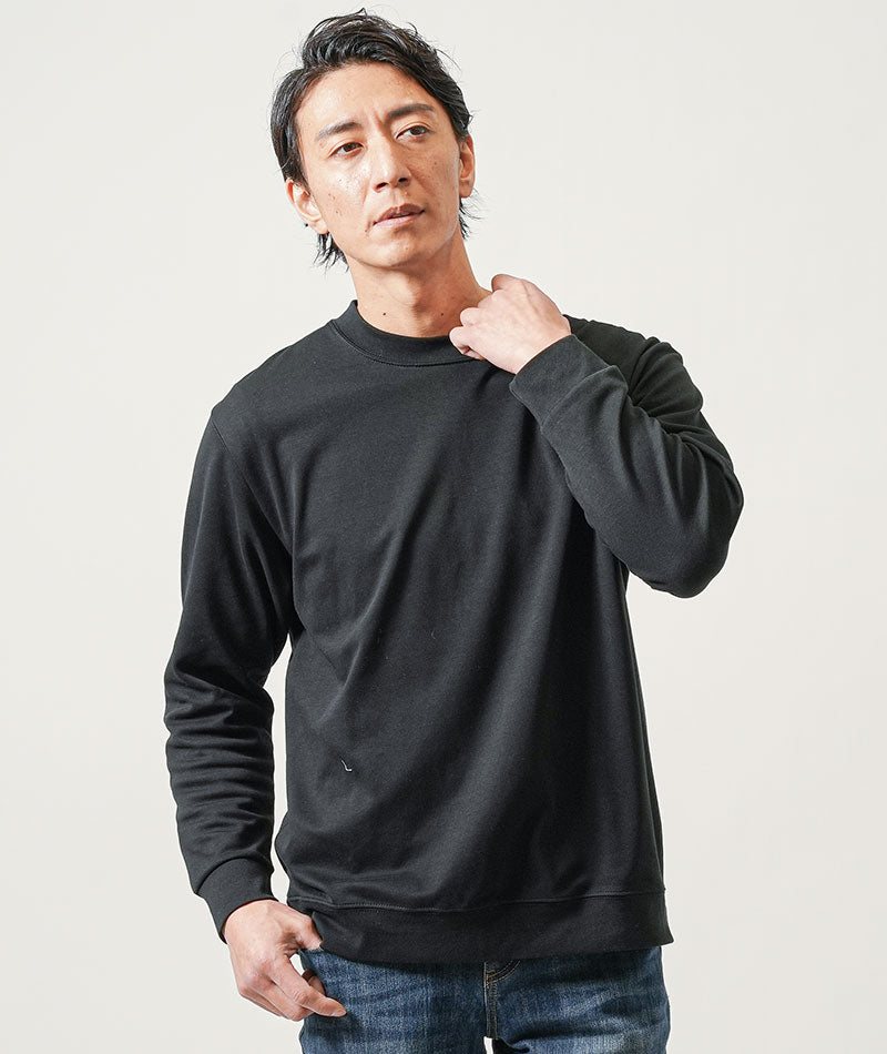 30代メンズ3点コーデセット　ベージュ長袖ノーカラージャケット×黒長袖Tシャツ×ネイビースリムデニム　パンツ