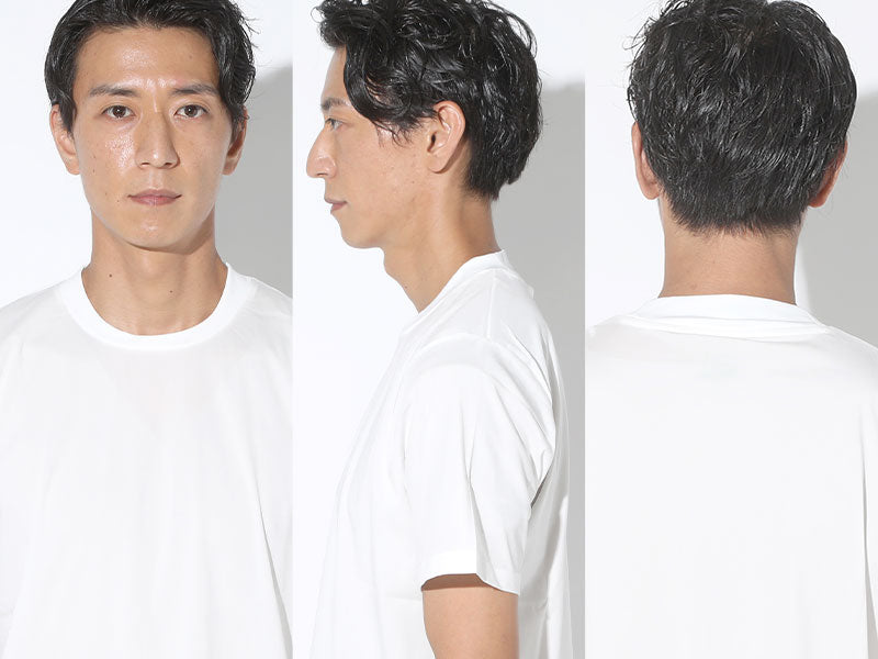 【ジャケットの襟が汚れにくくなる】ジャケットインナー専用襟裏ハイネック半袖Tシャツ Biz