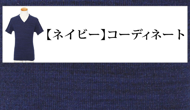 太リブ杢デザインテレコ半袖カットソー