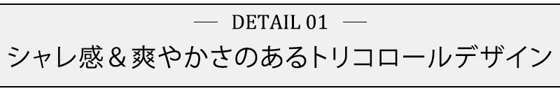 シャレ感＆爽やかさのあるトリコロールデザイン