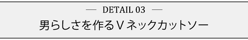 男らしさを作るⅤネックカットソー