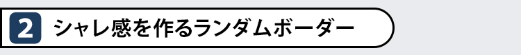 ポイント2 ランダムボーダー