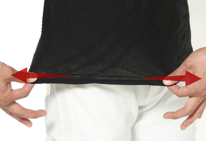 膨れジャガード編み半袖ⅤネックＴシャツの詳細画像