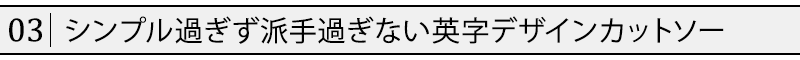 シンプル過ぎず派手過ぎない英字デザインカットソー