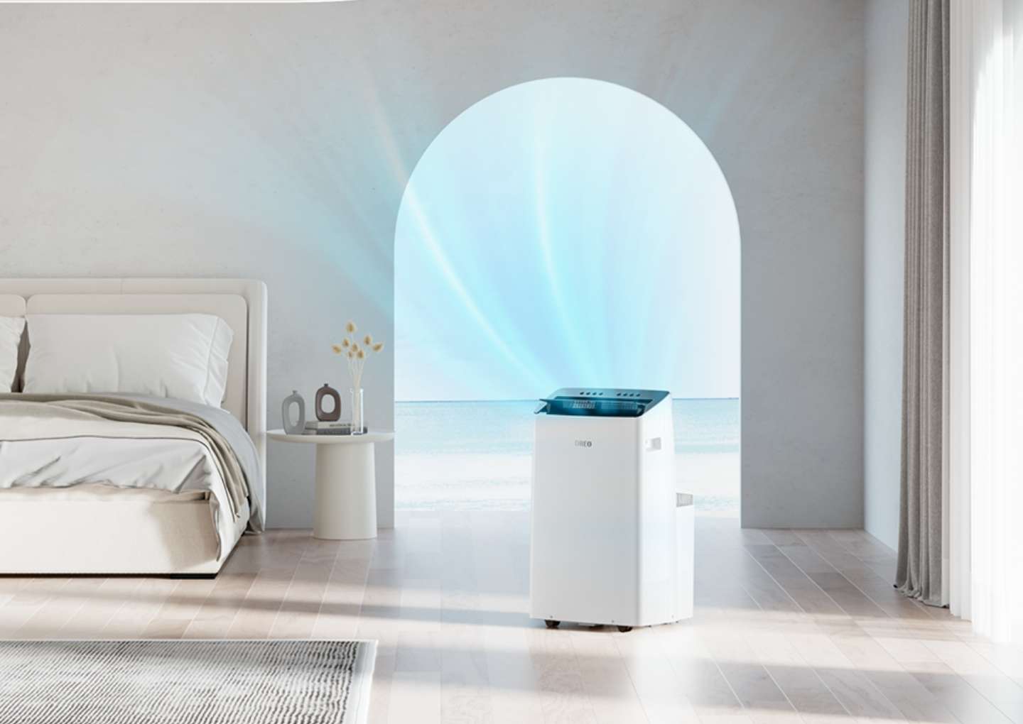 Dreo TwinCool inverter air conditioner works in the bedroom