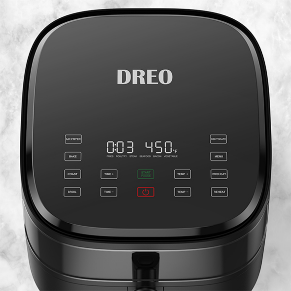  Dreo Air Fryer - 100℉ to 450℉, 4 Quart Hot Oven Cooker with 50  Recipes, 9 Cooking Functions on Easy Touch Screen, Preheat, Shake Reminder,  9-in-1 Digital Airfryer, Black, 4L (DR-KAF002) : Home & Kitchen