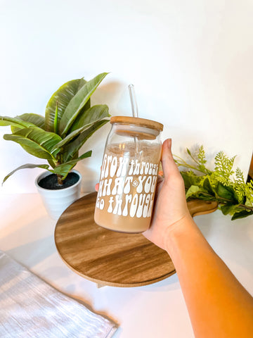 Designer Iced Coffee Cup - 16 or 20 oz Glass Beer Can CC — MickeeMariee