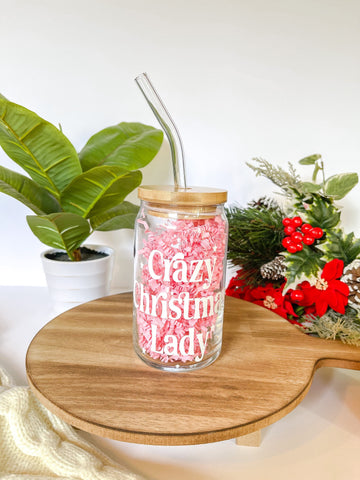 Designer Inspired Iced Coffee Cup - 16 or 20 oz Glass Beer Can GG —  MickeeMariee