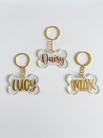 Winnie and Me Custom Paw Print Keychain