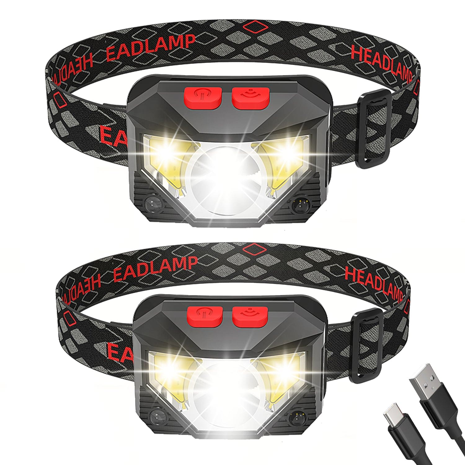 rechargeable headlamp red light