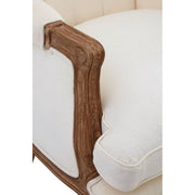 Loire /Mahogany Wood Armchair - White