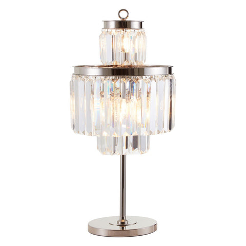 Crystal Cascade Table Lamp