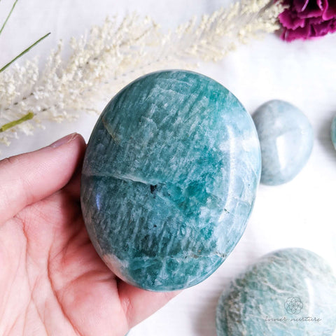Amazonite palm stone - Inner Nurture online crystal shop