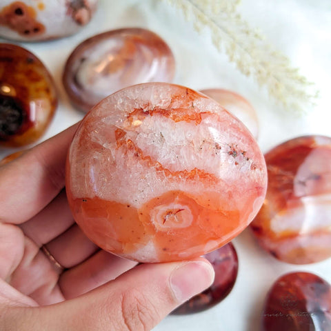 Carnelian palm stone - Inner Nurture online crystal shop