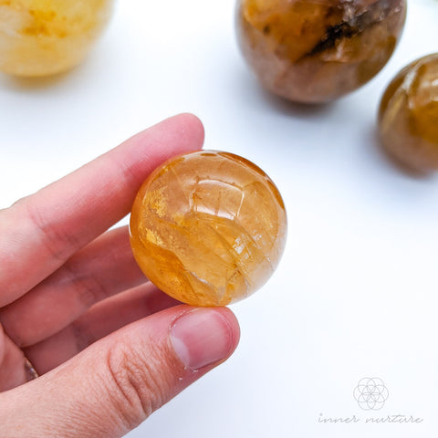 golden healer sphere crystal - inner nurture Australia