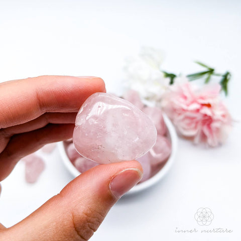 rose quartz tumble - inner nurture online crystal shop australia