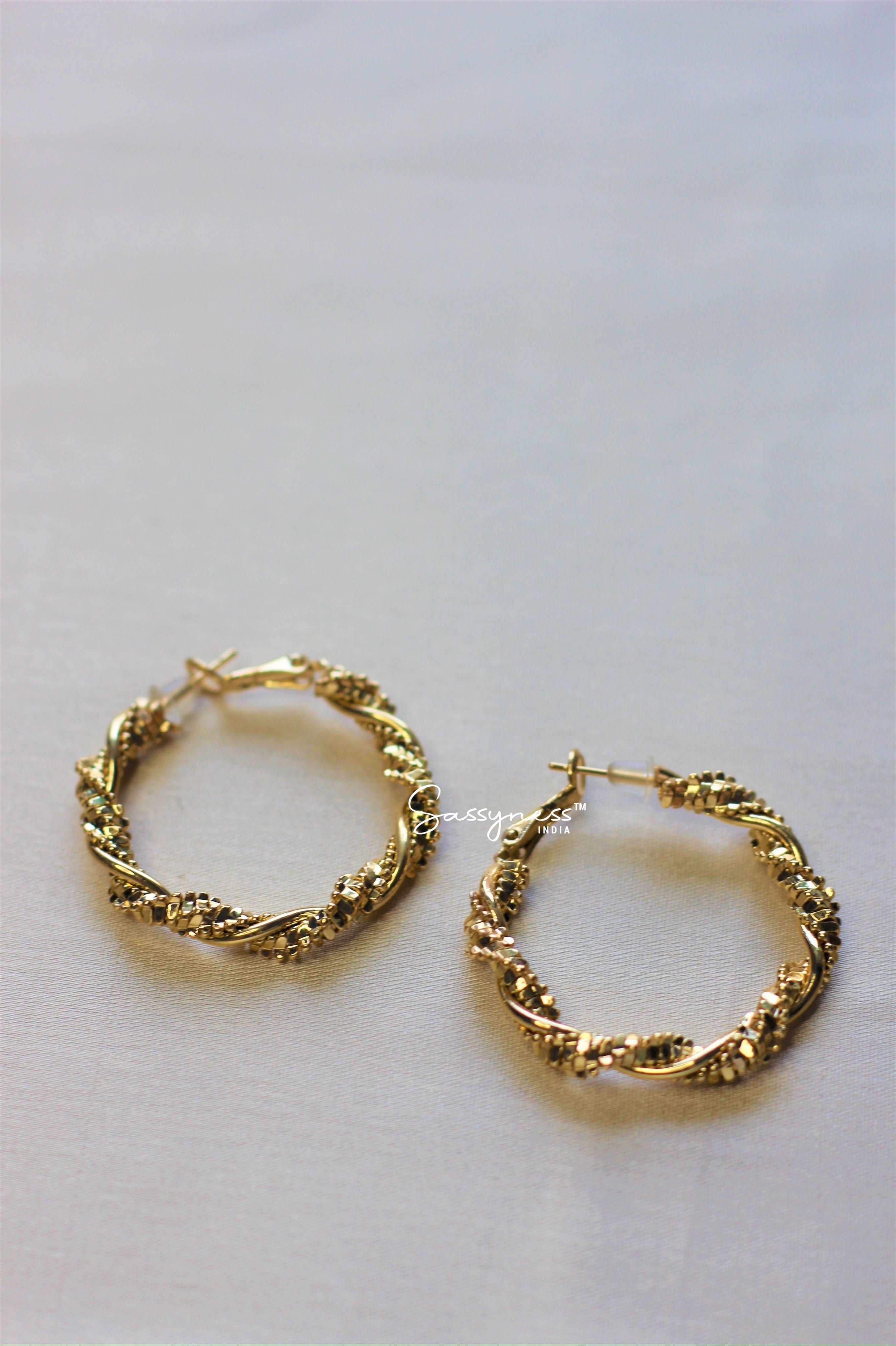 Koa Hoop Earrings in 14k Gold by Betsy & Iya | Woman-owned Portland jewelry  store