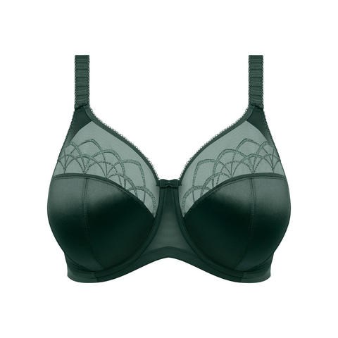 Elomi Women's Cate Full Cup Banded Bra: Comfort, Support, & Elegance. Soft  Satin Cups, Sheer Embroidery. DD+ Bras