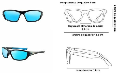 Óculos de Sol Esportivo Polarizado Masculino