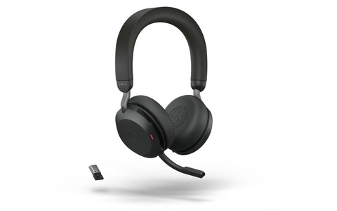 Jabra™ Evolve2 75 MS Stereo ANC Headset USB-A Wireless සමඟ පැමිණේ | SourceIT